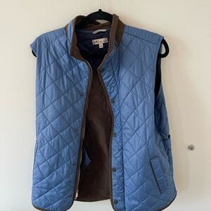 Peter Millar Quilted Blue and Brown Vest
